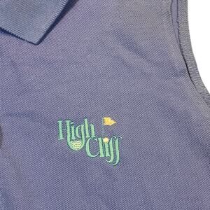 Vintage Cross Creek Golf Shirt Women XL Purple Sleeveless Polo Shirt Logo